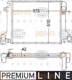 8MK 376 758-021 HELLA Радиатор, охлаждение двигателя 8MK 376 758-021 HELLA Радиатор, охлаждение двигателя