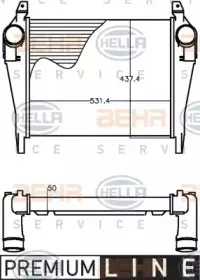 8ML 376 758-131 HELLA Интеркулер 8ML 376 758-131 HELLA Интеркулер