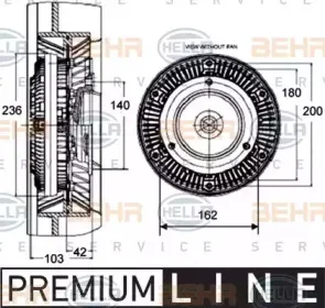 8MV 376 758-451 HELLA Сцепление, вентилятор радиатора 8MV 376 758-451 HELLA Сцепление, вентилятор радиатора