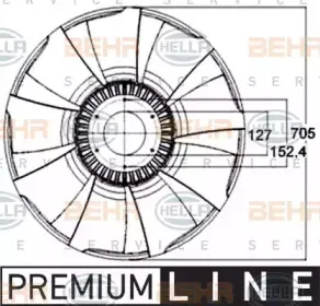 8MV 376 758-561 HELLA Крыльчатка вентилятора, охлаждение двигателя 8MV 376 758-561 HELLA Крыльчатка вентилятора, охлаждение двигателя