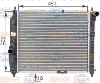 8MK 376 762-641 HELLA Радиатор, охлаждение двигателя 8MK 376 762-641 HELLA Радиатор, охлаждение двигателя