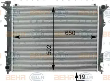 8MK 376 763-221 HELLA Радиатор, охлаждение двигателя 8MK 376 763-221 HELLA Радиатор, охлаждение двигателя