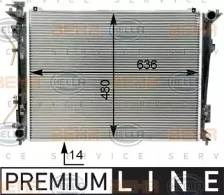 8MK 376 763-731 HELLA Радиатор, охлаждение двигателя 8MK 376 763-731 HELLA Радиатор, охлаждение двигателя