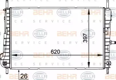 8MK 376 764-131 HELLA Радиатор, охлаждение двигателя 8MK 376 764-131 HELLA Радиатор, охлаждение двигателя