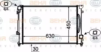 8MK 376 766-191 HELLA Радиатор, охлаждение двигателя 8MK 376 766-191 HELLA Радиатор, охлаждение двигателя
