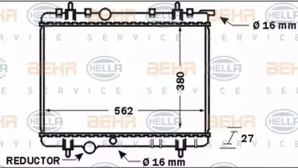 8MK 376 767-081 HELLA Радиатор, охлаждение двигателя 8MK 376 767-081 HELLA Радиатор, охлаждение двигателя