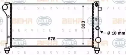 8MK 376 767-761 HELLA Радиатор, охлаждение двигателя 8MK 376 767-761 HELLA Радиатор, охлаждение двигателя