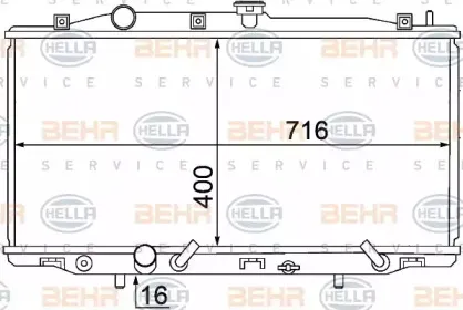 8MK 376 768-371 HELLA Радиатор, охлаждение двигателя 8MK 376 768-371 HELLA Радиатор, охлаждение двигателя