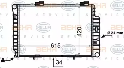 8MK 376 769-721 HELLA Радиатор, охлаждение двигателя 8MK 376 769-721 HELLA Радиатор, охлаждение двигателя