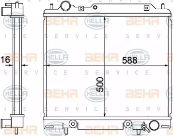 8MK 376 770-311 HELLA Радиатор, охлаждение двигателя 8MK 376 770-311 HELLA Радиатор, охлаждение двигателя