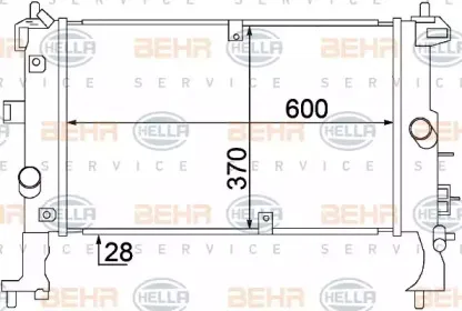 8MK 376 771-241 HELLA Радиатор, охлаждение двигателя 8MK 376 771-241 HELLA Радиатор, охлаждение двигателя
