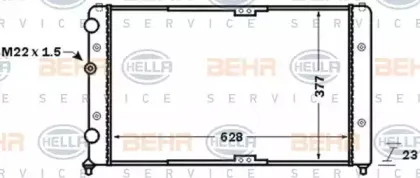 8MK 376 773-791 HELLA Радиатор, охлаждение двигателя 8MK 376 773-791 HELLA Радиатор, охлаждение двигателя