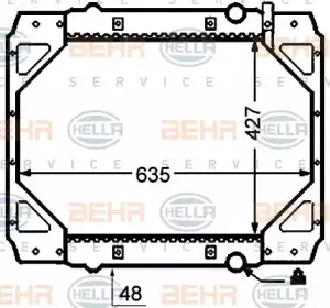 8MK 376 774-321 HELLA Радиатор, охлаждение двигателя 8MK 376 774-321 HELLA Радиатор, охлаждение двигателя