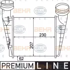 8ML 376 776-631 HELLA Интеркулер 8ML 376 776-631 HELLA Интеркулер