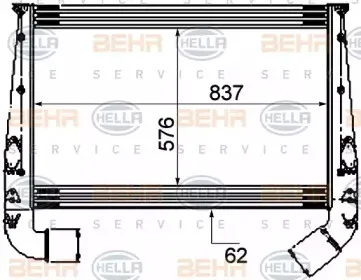 8ML 376 777-061 HELLA Интеркулер 8ML 376 777-061 HELLA Интеркулер