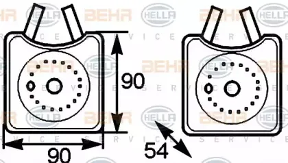 8MO 376 778-031 HELLA масляный радиатор, двигательное масло 8MO 376 778-031 HELLA масляный радиатор, двигательное масло