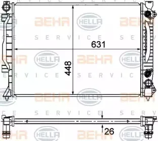 8MK 376 781-031 HELLA Радиатор, охлаждение двигателя 8MK 376 781-031 HELLA Радиатор, охлаждение двигателя