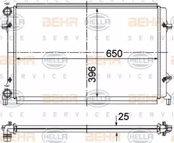 8MK 376 781-091 HELLA Радиатор, охлаждение двигателя 8MK 376 781-091 HELLA Радиатор, охлаждение двигателя