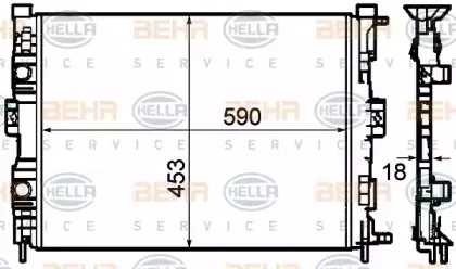 8MK 376 781-134 HELLA Радиатор, охлаждение двигателя 8MK 376 781-134 HELLA Радиатор, охлаждение двигателя