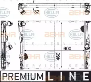 8MK 376 782-071 HELLA Радиатор, охлаждение двигателя 8MK 376 782-071 HELLA Радиатор, охлаждение двигателя