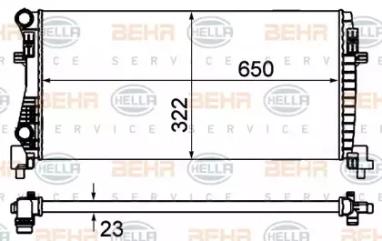 8MK 376 901-404 HELLA Радиатор, охлаждение двигателя 8MK 376 901-404 HELLA Радиатор, охлаждение двигателя