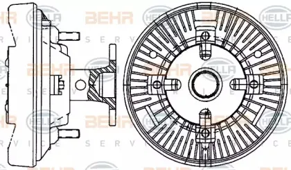 8MV 376 907-431 HELLA Сцепление, вентилятор радиатора 8MV 376 907-431 HELLA Сцепление, вентилятор радиатора