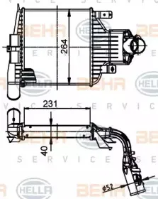 8ML 376 988-384 HELLA Интеркулер 8ML 376 988-384 HELLA Интеркулер