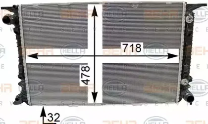 8MK 376 990-021 HELLA Радиатор, охлаждение двигателя 8MK 376 990-021 HELLA Радиатор, охлаждение двигателя