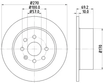 8DD 355 104-661 HELLA Тормозной диск 8DD 355 104-661 HELLA Тормозной диск