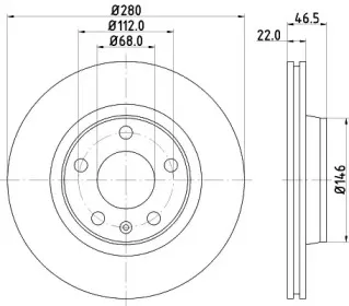 8DD 355 127-311 HELLA Тормозной диск 8DD 355 127-311 HELLA Тормозной диск