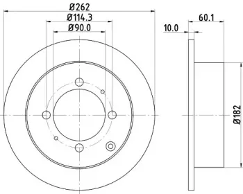 8DD 355 107-331 HELLA Тормозной диск 8DD 355 107-331 HELLA Тормозной диск