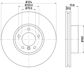 8DD 355 107-701 HELLA Тормозной диск 8DD 355 107-701 HELLA Тормозной диск