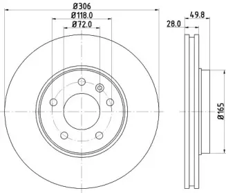 8DD 355 108-951 HELLA Тормозной диск 8DD 355 108-951 HELLA Тормозной диск