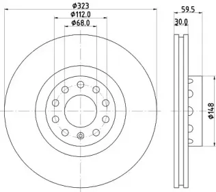 8DD 355 109-831 HELLA Тормозной диск 8DD 355 109-831 HELLA Тормозной диск