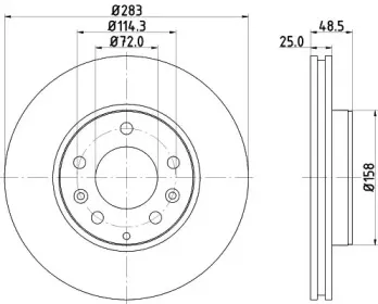 8DD 355 128-181 HELLA Тормозной диск 8DD 355 128-181 HELLA Тормозной диск