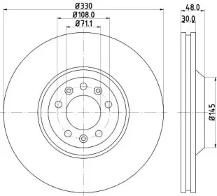8DD 355 128-221 HELLA Тормозной диск 8DD 355 128-221 HELLA Тормозной диск