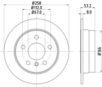 8DD 355 111-101 HELLA Тормозной диск 8DD 355 111-101 HELLA Тормозной диск