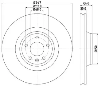 8DD 355 111-151 HELLA Тормозной диск 8DD 355 111-151 HELLA Тормозной диск
