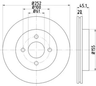 8DD 355 112-961 HELLA Тормозной диск 8DD 355 112-961 HELLA Тормозной диск