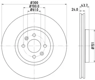 8DD 355 128-551 HELLA Тормозной диск 8DD 355 128-551 HELLA Тормозной диск