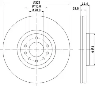8DD 355 113-101 HELLA Тормозной диск 8DD 355 113-101 HELLA Тормозной диск