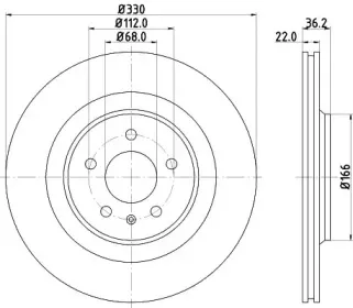 8DD 355 128-741 HELLA Тормозной диск 8DD 355 128-741 HELLA Тормозной диск