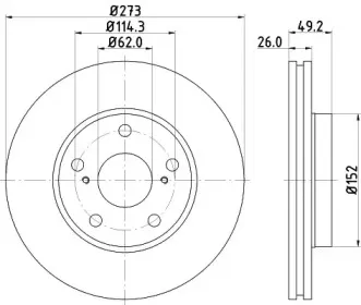 8DD 355 118-951 HELLA Тормозной диск 8DD 355 118-951 HELLA Тормозной диск