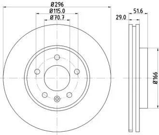 8DD 355 128-811 HELLA Тормозной диск 8DD 355 128-811 HELLA Тормозной диск