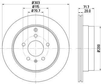 8DD 355 128-821 HELLA Тормозной диск 8DD 355 128-821 HELLA Тормозной диск