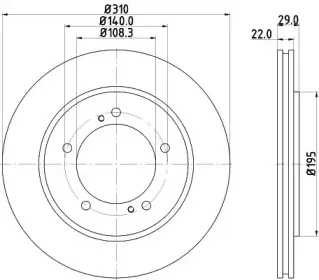 8DD 355 114-901 HELLA Тормозной диск 8DD 355 114-901 HELLA Тормозной диск