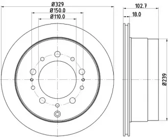 8DD 355 115-061 HELLA Тормозной диск 8DD 355 115-061 HELLA Тормозной диск