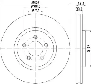8DD 355 115-111 HELLA Тормозной диск 8DD 355 115-111 HELLA Тормозной диск