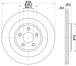8DD 355 128-971 HELLA Тормозной диск 8DD 355 128-971 HELLA Тормозной диск