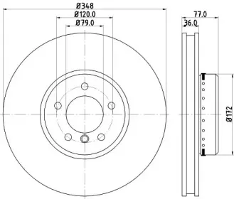 8DD 355 119-331 HELLA Тормозной диск 8DD 355 119-331 HELLA Тормозной диск